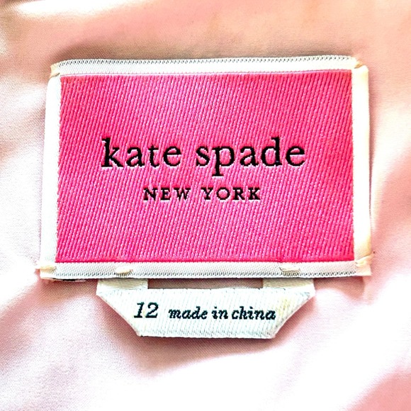 Kate Spade NY Tweed Fringe Colorful Trimmed Mini Dress Pink Puff Sleeve Size 12 - Picture 7 of 16